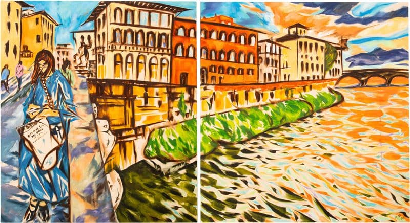 Sharon in Florence diptych