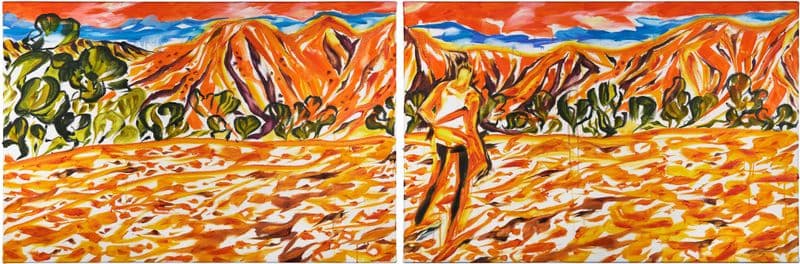 mountain fire diptych